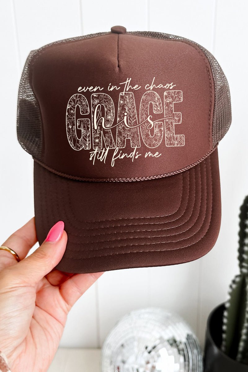 White Grace In Bloom Otto Foam Front Trucker Hat - Wholesale Accessory Market