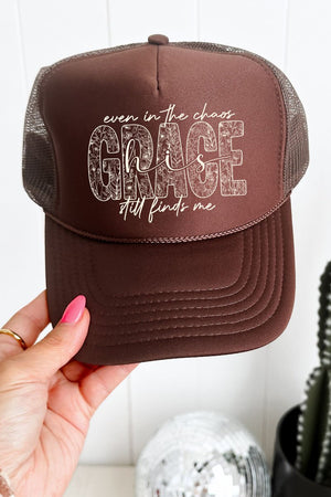 White Grace In Bloom Otto Foam Front Trucker Hat - Wholesale Accessory Market