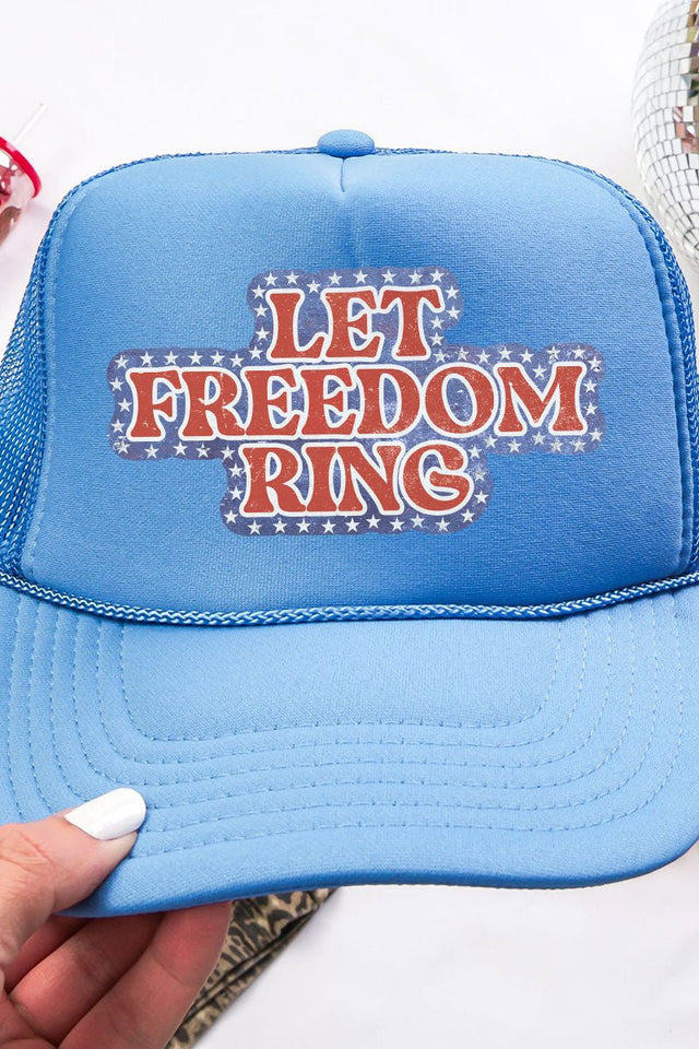 Let Freedom Ring Otto Columbia Blue Foam Front Trucker Hat - Wholesale Accessory Market