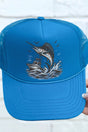 Marlin Waves Otto Columbia Blue Foam Front Trucker Hat - Wholesale Accessory Market