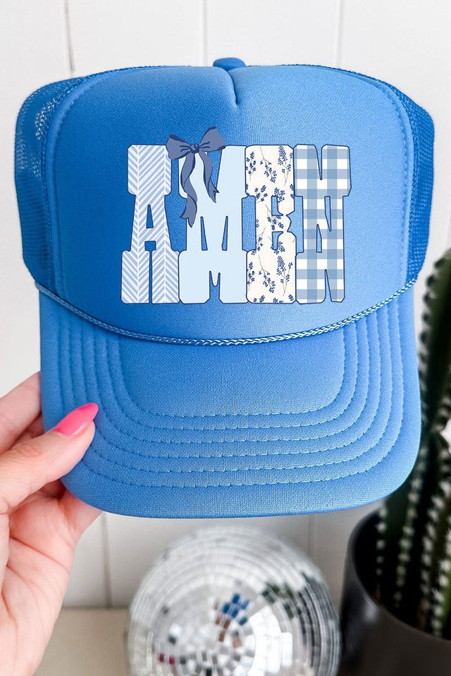 Sunday Blue Amen Otto Columbia Blue Foam Front Trucker Hat - Wholesale Accessory Market