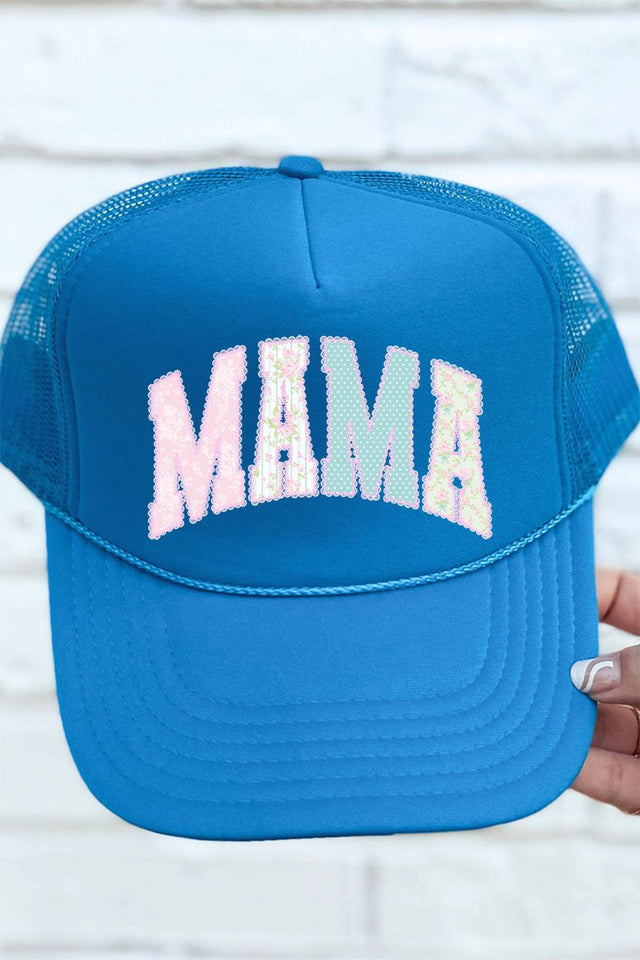 Timeless Mama Otto Columbia Blue Foam Front Trucker Hat - Wholesale Accessory Market