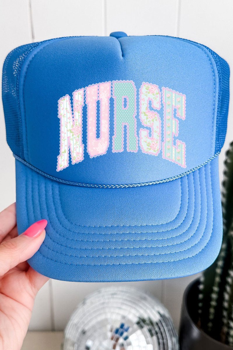 Timeless Nurse Otto Columbia Blue Foam Front Trucker Hat - Wholesale Accessory Market