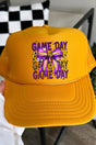 Purple & Gold Stacked Gameday Otto Gold Foam Front Trucker Hat - Wholesale Accessory Market