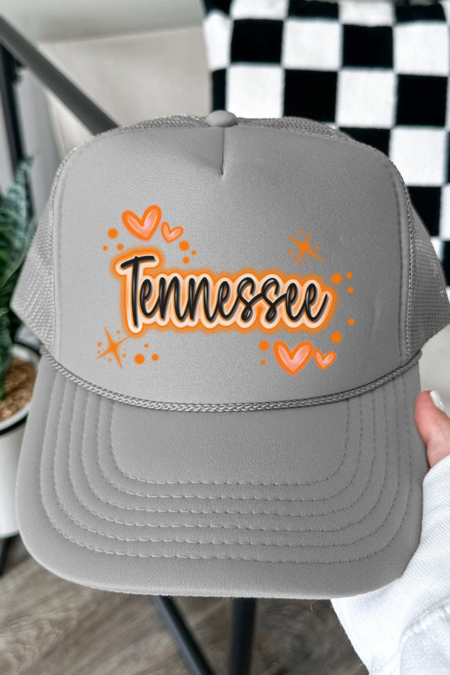 Faux Airbrush Tennessee Otto Gray Foam Front Trucker Hat - Wholesale Accessory Market
