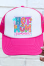 Hot Mom Summer Otto Hot Pink with White Foam Front Trucker Hat - Wholesale Accessory Market