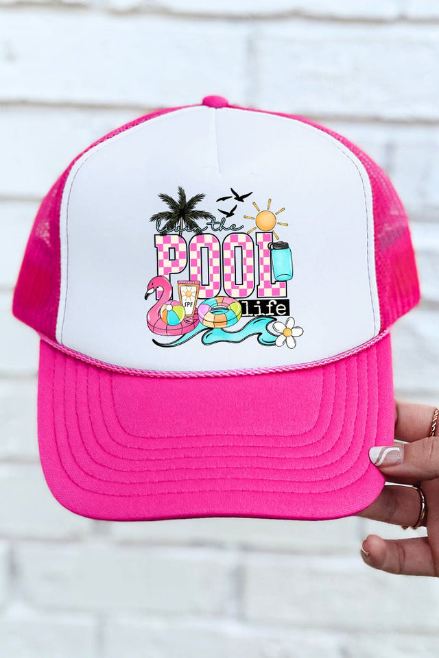 Livin The Pool Life Otto Foam Front Trucker Hat - Wholesale Accessory Market