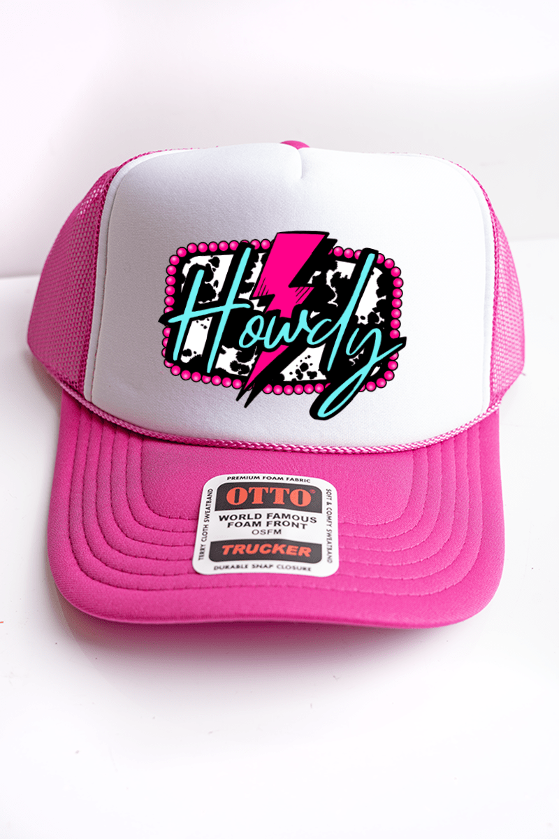 Hot Pink with White Foam Front Foam Front High Crown Trucker  display picture 1