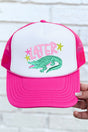 Pink Later Gator Otto Hot Pink with White Foam Front Trucker Hat - Wholesale Accessory Market