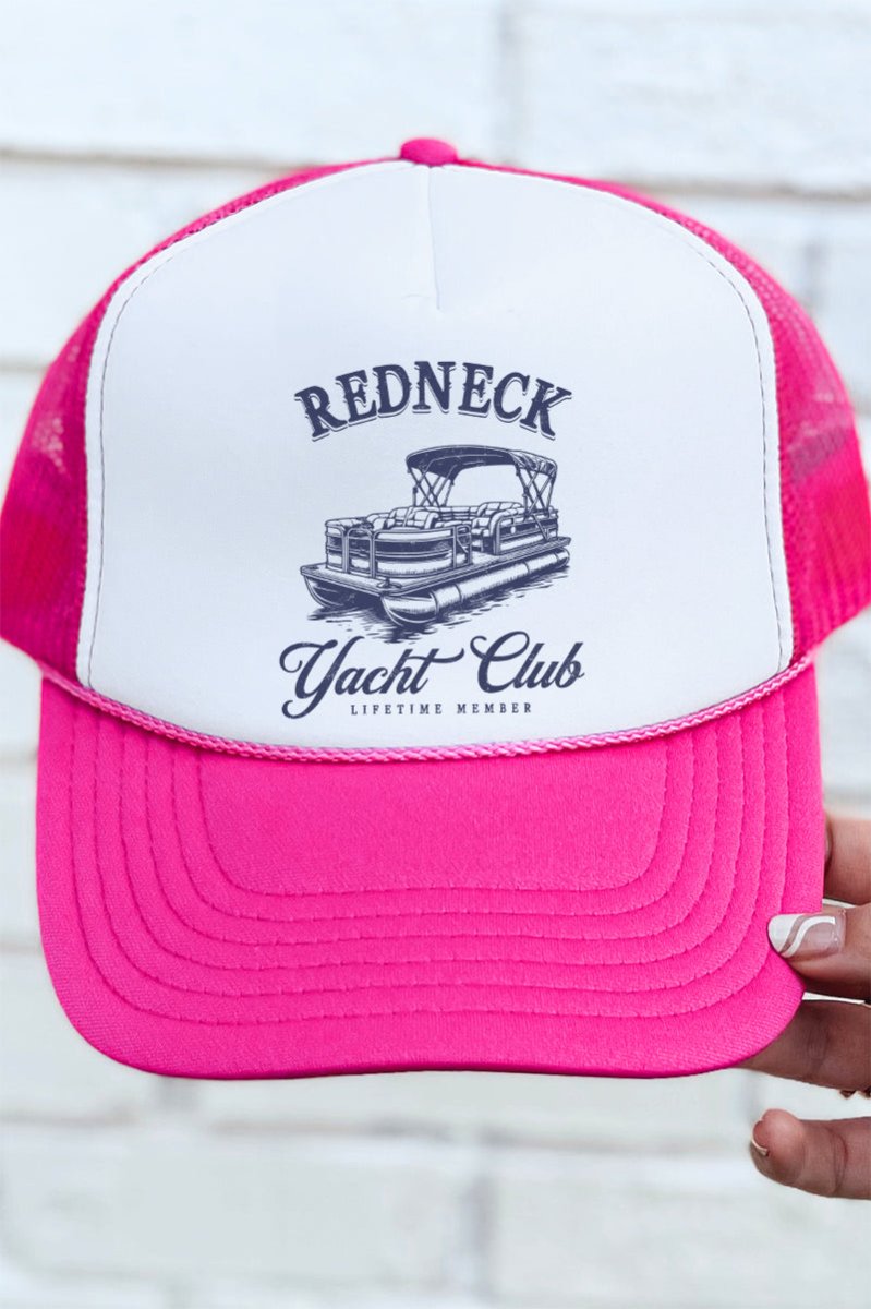 Redneck Yacht Club Otto Hot Pink with White Foam Front Trucker Hat - Wholesale Accessory Market
