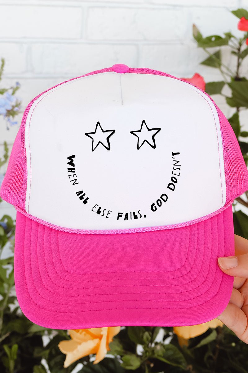 Star Eyes God Never Fails Otto Foam Front Trucker Hat - Wholesale Accessory Market