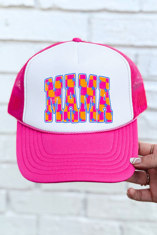 Starstruck Mama Otto Hot Pink with White Foam Front Trucker Hat - Wholesale Accessory Market