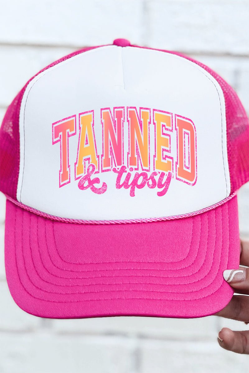 Tropical Tipsy Tones Otto Hot Pink with White Foam Front Trucker Hat - Wholesale Accessory Market