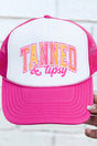 Tropical Tipsy Tones Otto Hot Pink with White Foam Front Trucker Hat - Wholesale Accessory Market