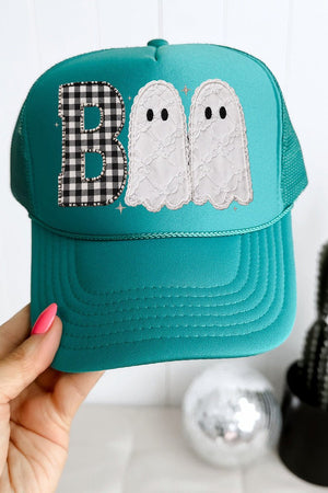 Gingham & Lace Boo Otto Foam Front Trucker Hat - Wholesale Accessory Market