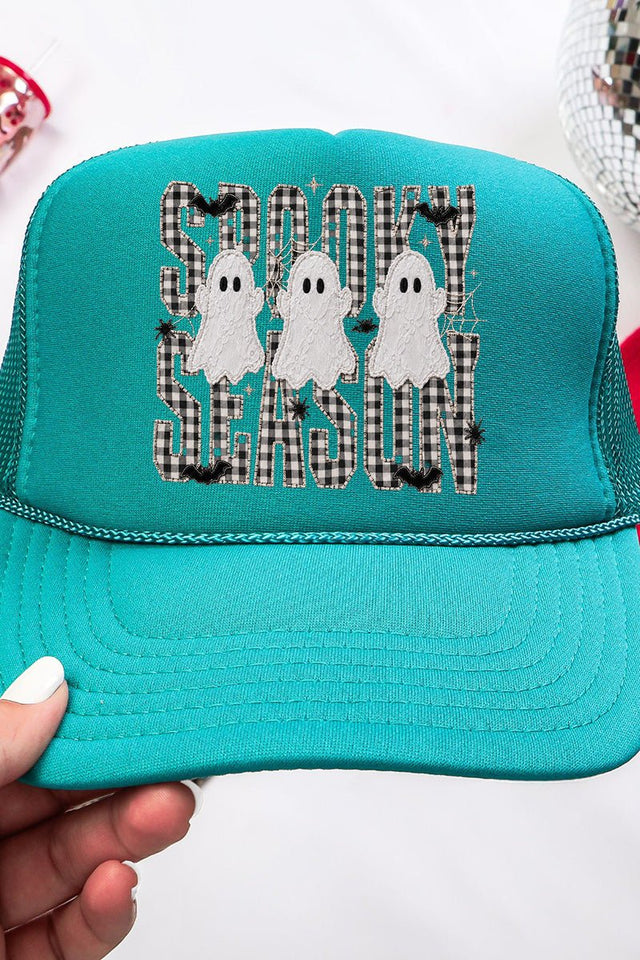 Spooky Season Gingham & Ghosts Otto Foam Front Trucker Hat - Wholesale Accessory Market