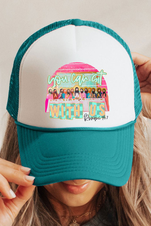 You Can Sit With Us Otto Jade with White Foam Front Trucker Hat - Wholesale Accessory Market