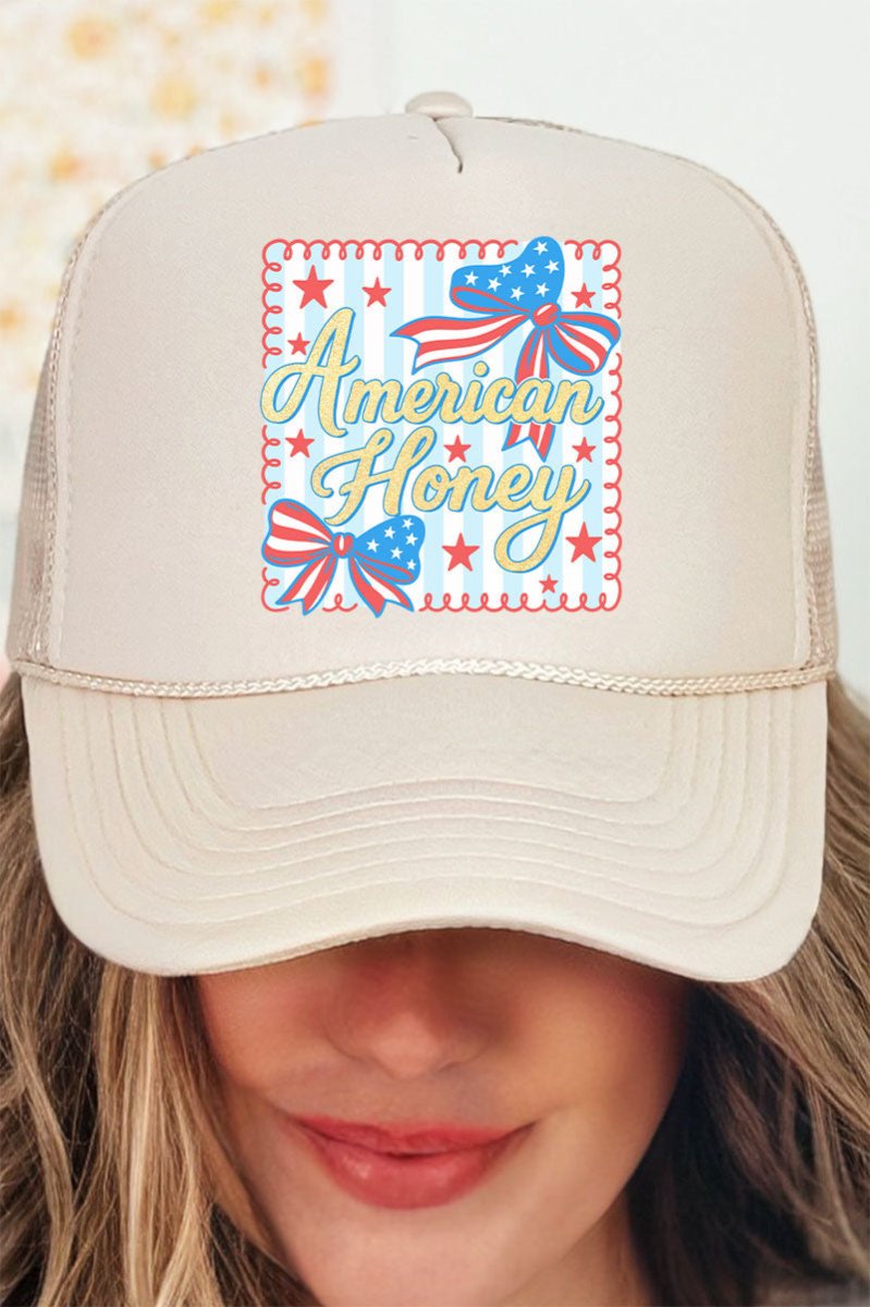 American Honey Otto Khaki Foam Front Trucker Hat - Wholesale Accessory Market