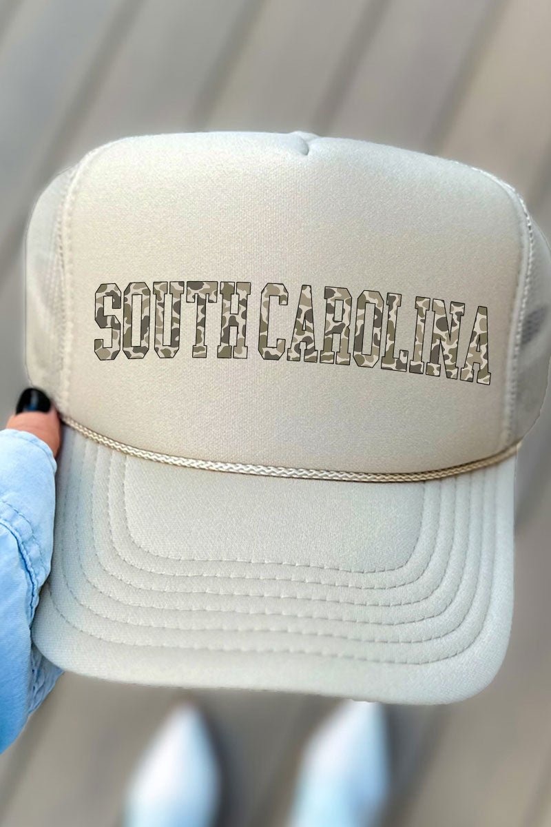 Camo South Carolina Otto Khaki Foam Front Trucker Hat - Wholesale Accessory Market