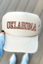 Crimson Oklahoma Camo Otto Khaki Foam Front Trucker Hat - Wholesale Accessory Market
