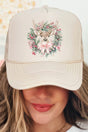 Sugar Plum Deer Otto Khaki Foam Front Trucker Hat - Wholesale Accessory Market