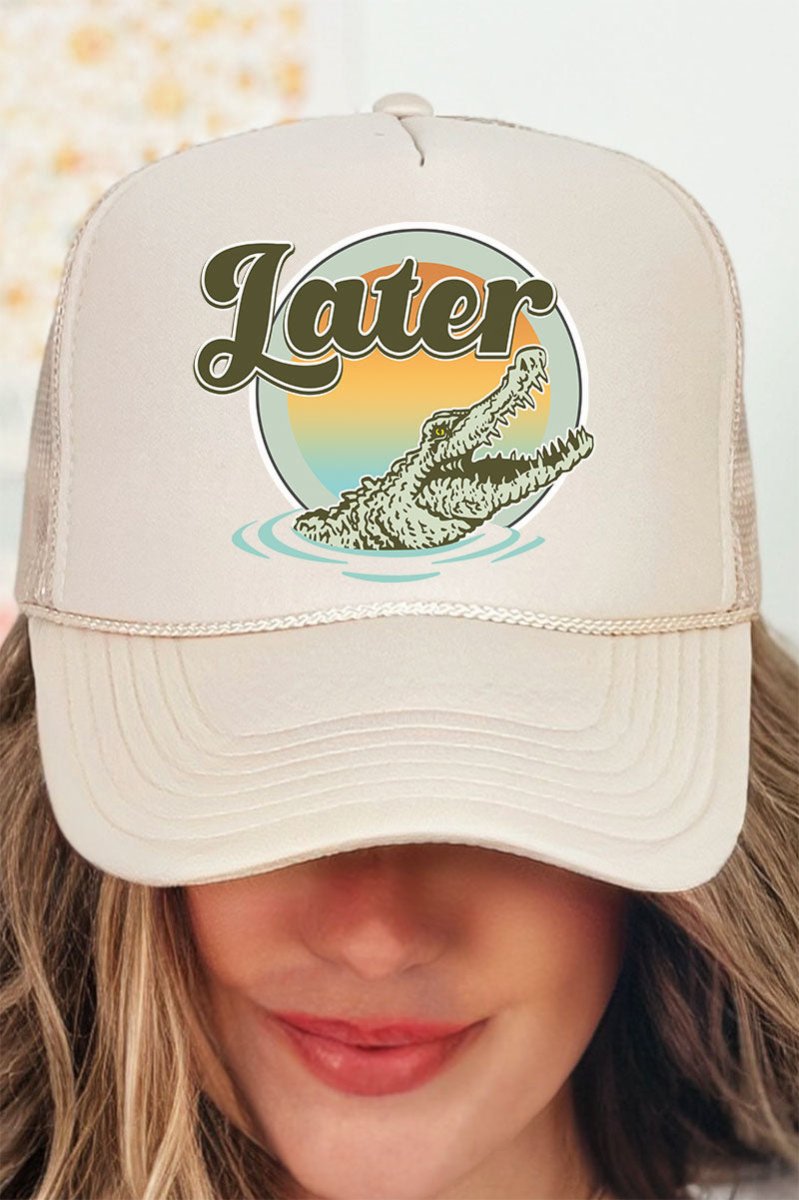 Later Gator Otto Khaki Foam Front Trucker Hat - Wholesale Accessory Market