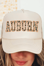 Orange Auburn Camo Otto Khaki Foam Front Trucker Hat - Wholesale Accessory Market