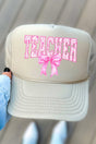 Pink Chinoiserie Teacher Otto Khaki Foam Front Trucker Hat - Wholesale Accessory Market