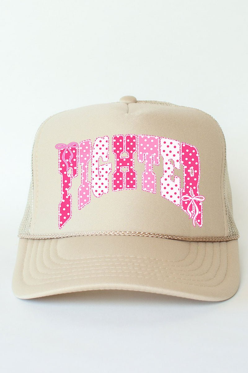 Pink Polka Pop Fighter Otto Foam Front Trucker Hat - Wholesale Accessory Market