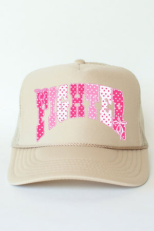 Pink Polka Pop Fighter Otto Foam Front Trucker Hat - Wholesale Accessory Market