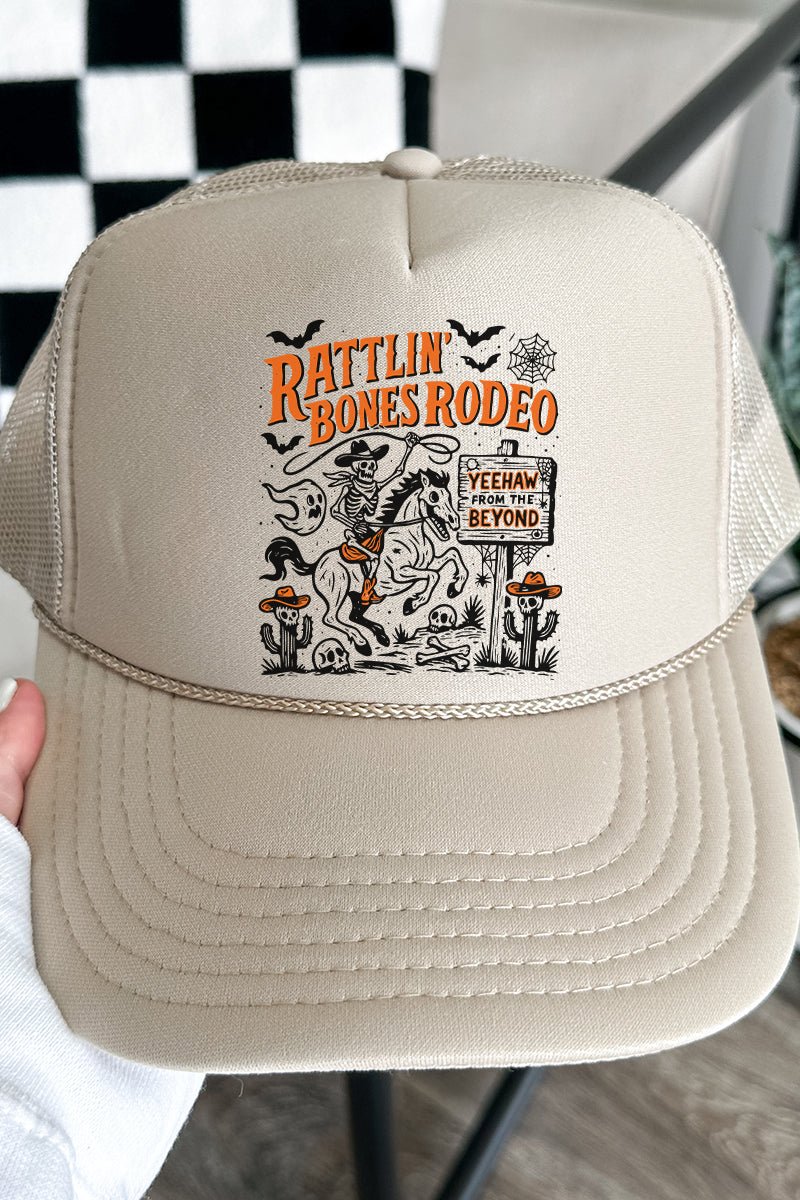 Rattlin' Bones Rodeo Otto Khaki Foam Front Trucker Hat - Wholesale Accessory Market