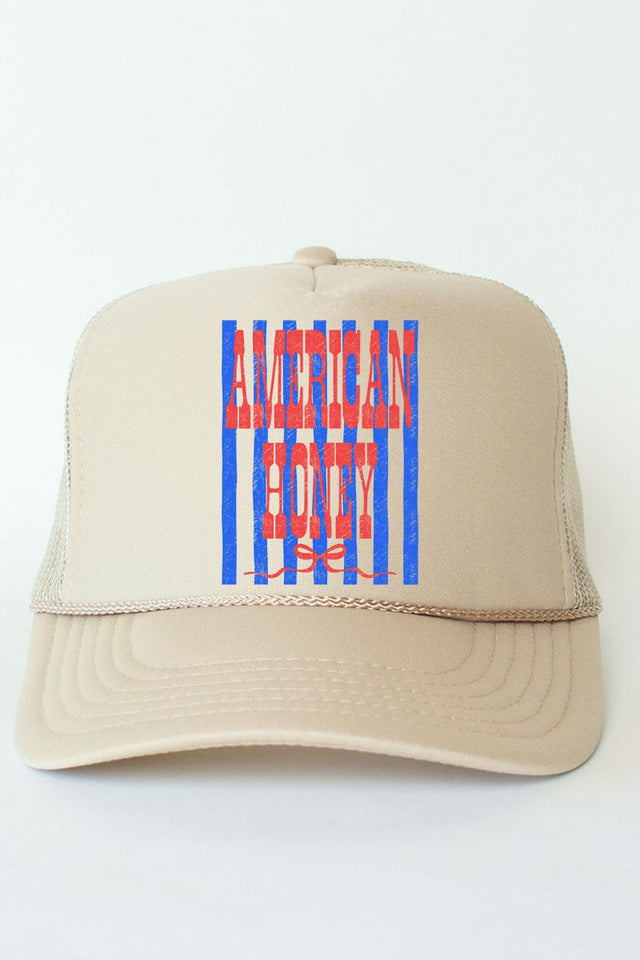 Red American Honey Energy Otto Foam Front Trucker Hat - Wholesale Accessory Market