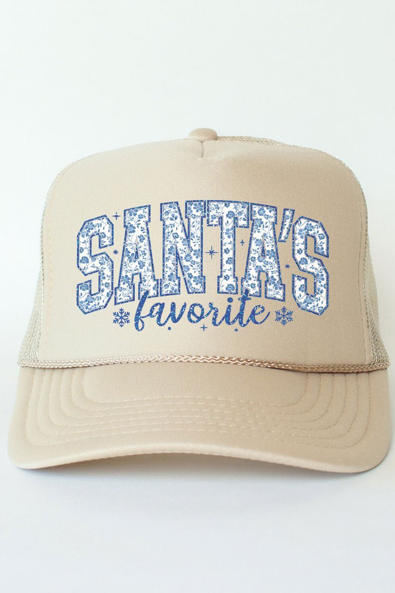 Santa's Favorite Chinoiserie Otto Khaki Foam Front Trucker Hat - Wholesale Accessory Market