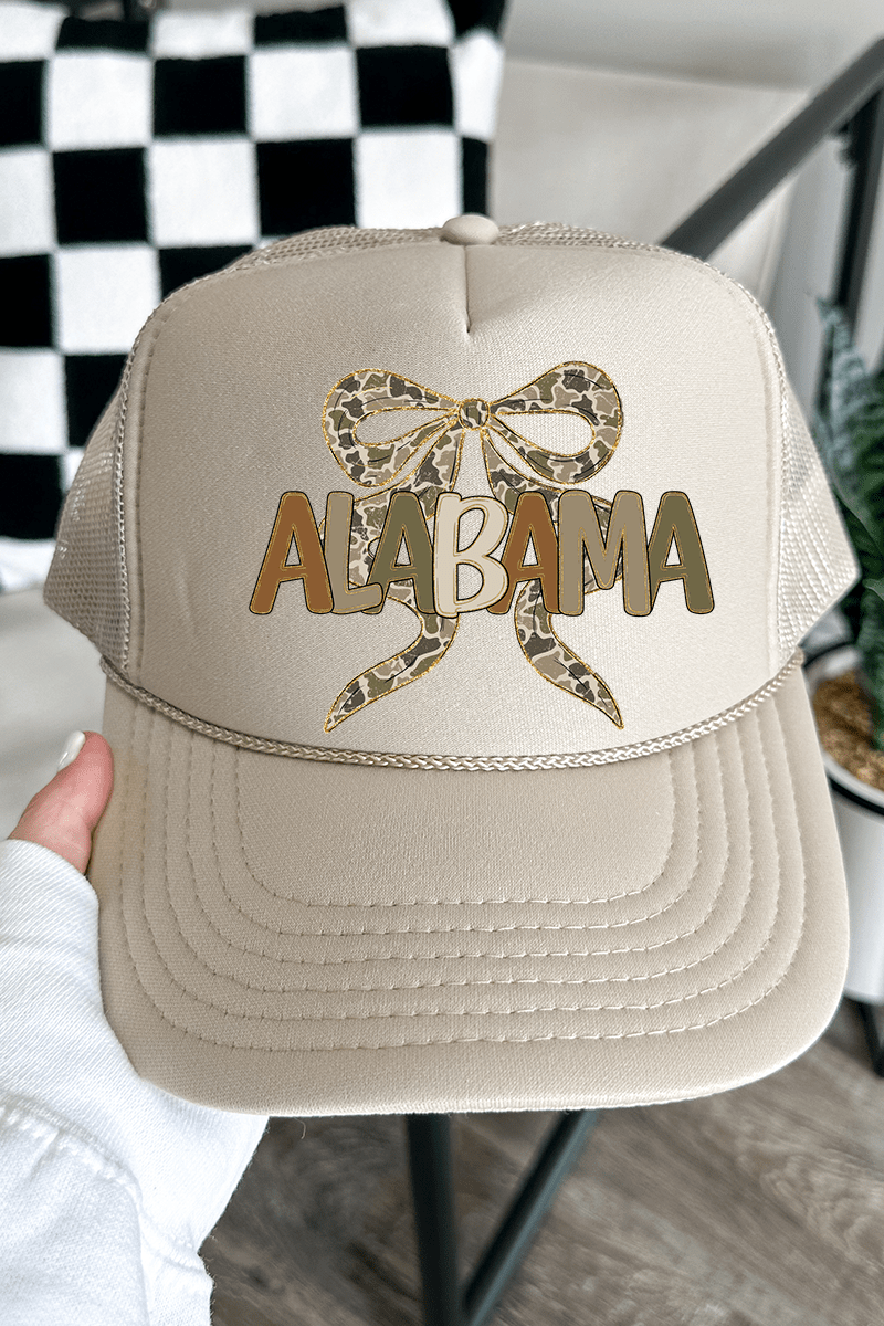 Sweet Home Camo Alabama Otto Khaki Foam Front Trucker Hat - Wholesale Accessory Market