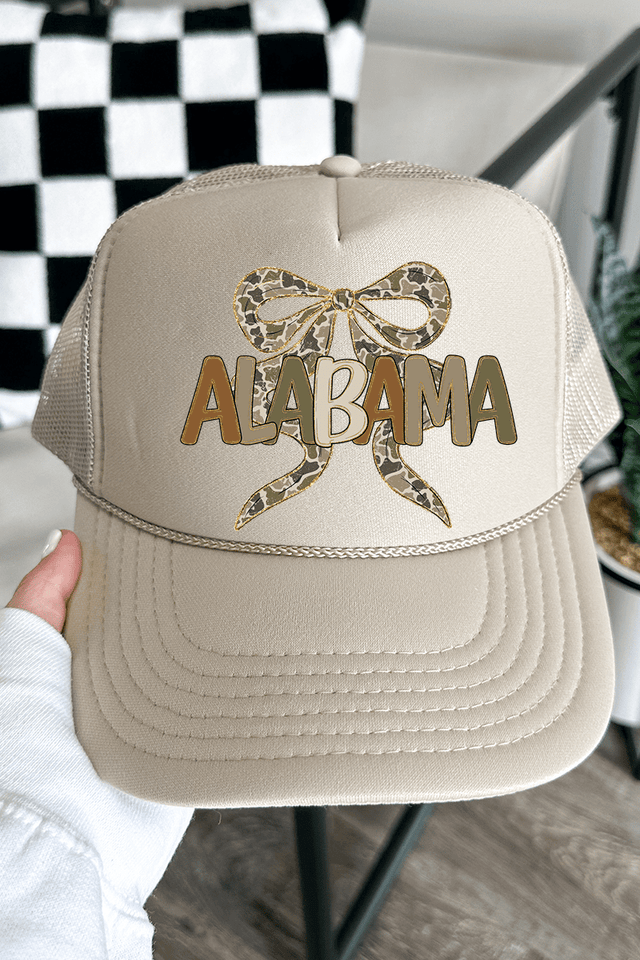 Sweet Home Camo Alabama Otto Khaki Foam Front Trucker Hat - Wholesale Accessory Market