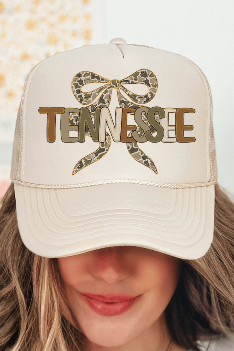 Sweet Home Camo Tennessee Otto Khaki Foam Front Trucker Hat - Wholesale Accessory Market