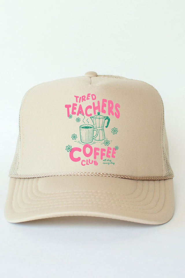 Tired Teachers Coffee Club Otto Foam Front Trucker Hat - Wholesale Accessory Market