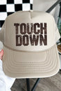 Touch Down Season Otto Khaki Foam Front Trucker Hat - Wholesale Accessory Market
