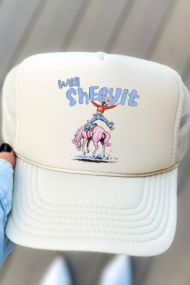 Well Sheeyit Cowboy Otto Foam Front Trucker Hat - Wholesale Accessory Market