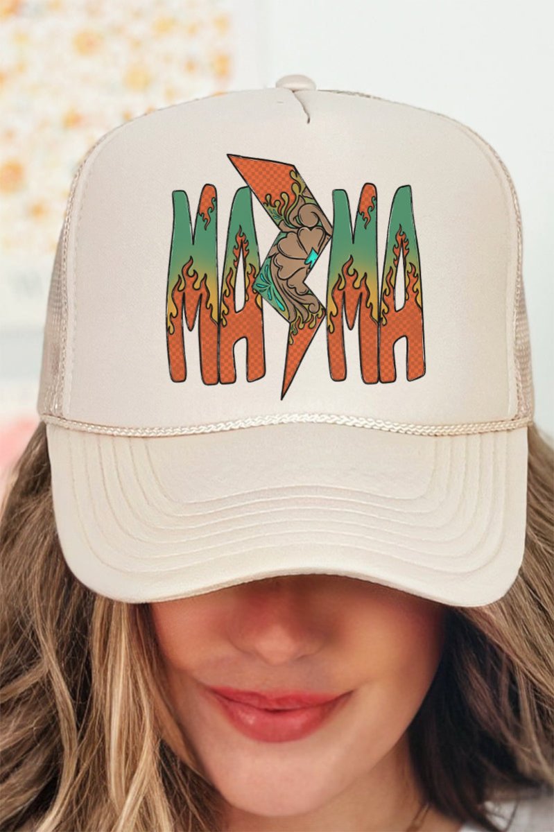 Wild Western Mama Otto Khaki Foam Front Trucker Hat - Wholesale Accessory Market