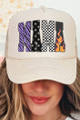 Zebra Checkered Mama Otto Khaki Foam Front Trucker Hat - Wholesale Accessory Market