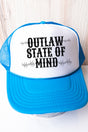 Barbed Wire Outlaw Otto Neon Blue with White Foam Front Trucker Hat - Wholesale Accessory Market