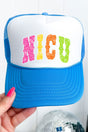 NICU Neon Care Crew Otto Neon Blue with White Foam Front Trucker Hat - Wholesale Accessory Market