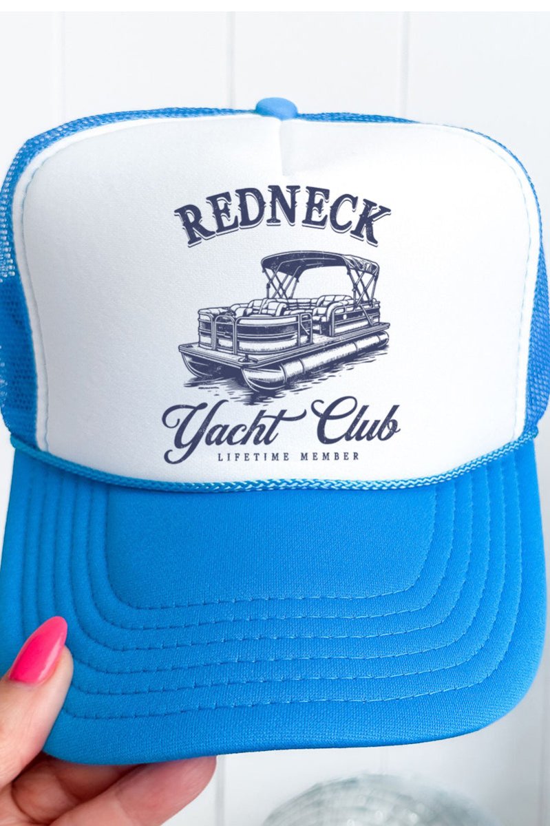 Redneck Yacht Club Otto Neon Blue with White Foam Front Trucker Hat - Wholesale Accessory Market