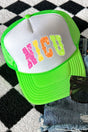 NICU Neon Care Crew Otto Neon Green with White Foam Front Trucker Hat - Wholesale Accessory Market