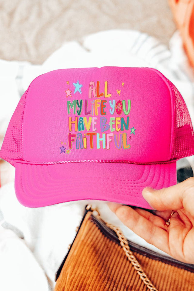 All My Life Otto Neon Pink Foam Front Trucker Hat - Wholesale Accessory Market