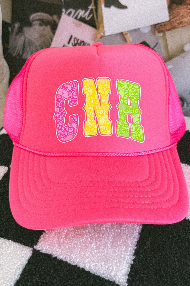 CNA Neon Care Crew Otto Neon Pink Foam Front Trucker Hat - Wholesale Accessory Market