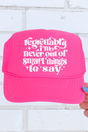 Never Out Of Smart Things Otto Neon Pink Foam Front Trucker Hat - Wholesale Accessory Market