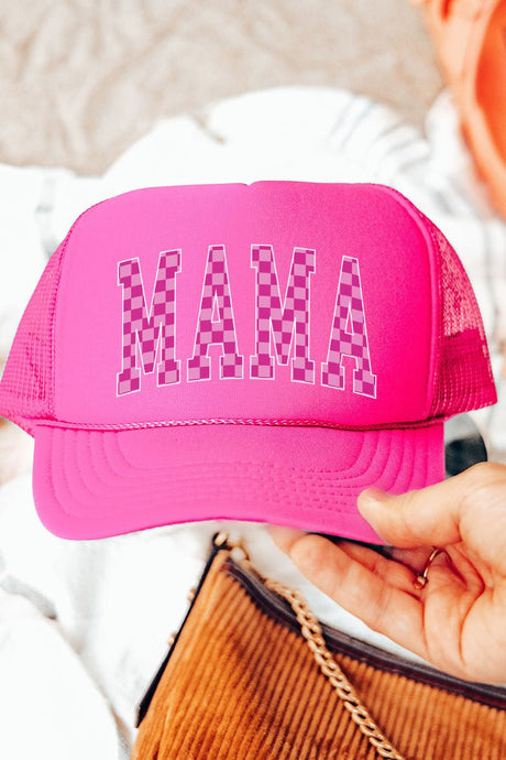 NWT Custom Made Pink and White Mama Otto Trucker Hat with Chain & Pins Personalized Embroidered Foam Trucker Hat (Otto 39-165  main image 4