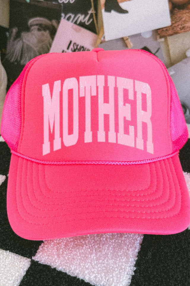 Pretty In Pink Mother Otto Neon Pink Foam Front Trucker Hat - Wholesale Accessory Market